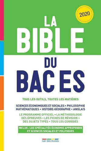 Livrenpoche : La bible du bac es 2020 : Tous les outils toutes les matières - Collectif - Livre