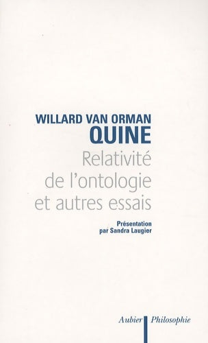 Livrenpoche : Relativité de l'ontologie et autres essais - W. V. Quine - Livre