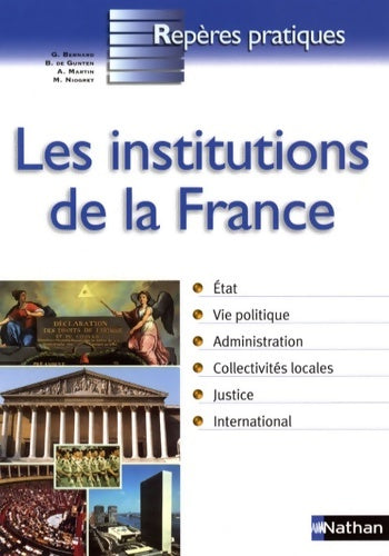 Livrenpoche : Les institutions de la France - Guillaume Bernard - Livre