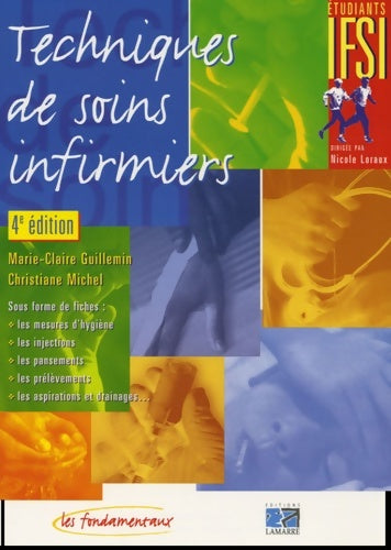 Livrenpoche : Techniques de soins infirmiers 4eme edition - Guillemin - Livre