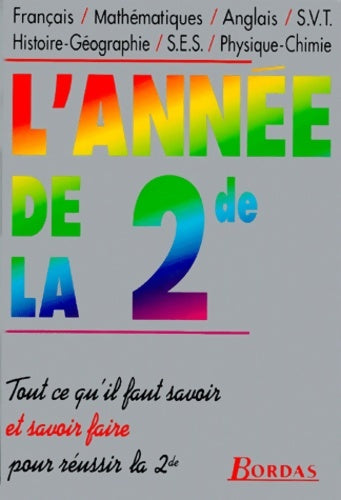 Livrenpoche : L'année de la Seconde (ancienne edition) - Bories - Livre