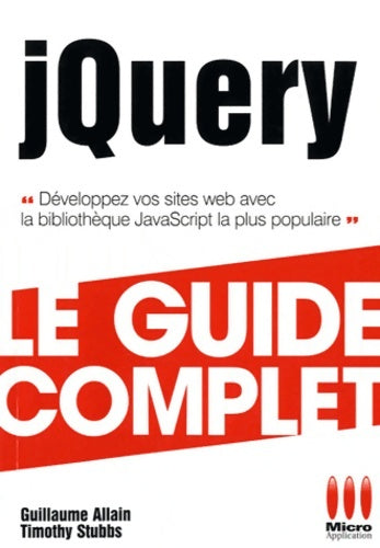 Livrenpoche : Jquery - Guillaume Allain - Livre