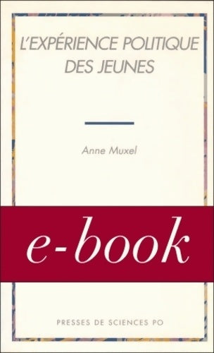 Livrenpoche : Expérience politique des jeunes - Anne Muxel - Livre