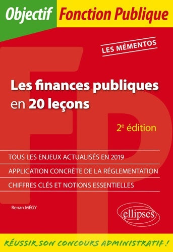 Livrenpoche : Les finances publiques en 20 leçons - 2e édition - Renan Mégy - Livre