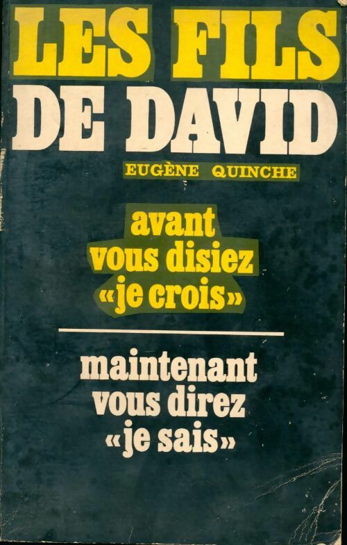 Livrenpoche : Les fils de David - Eugène Quinche - Livre