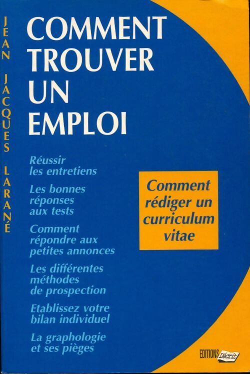 Livrenpoche : Comment trouver un emploi - Jean-Jacques Larané - Livre