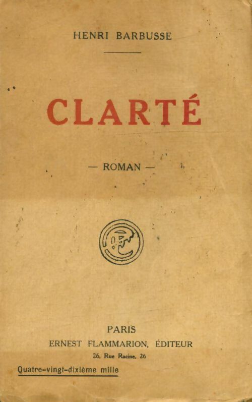 Livrenpoche : Clarté - Henri Barbusse - Livre