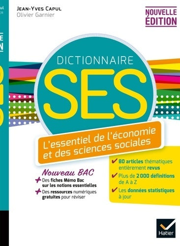 Livrenpoche : Dictionnaire d'économie et de sciences sociales - Jean-Yves Capul - Livre