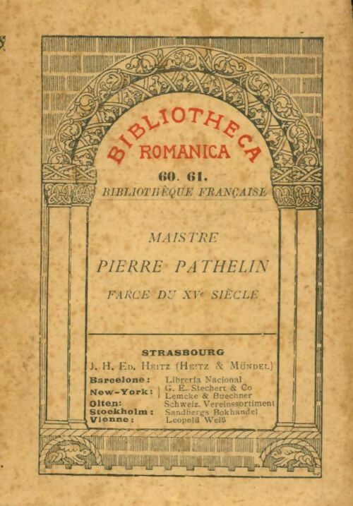 Livrenpoche : Maistre Pierre Pathelin  - Xxx - Livre