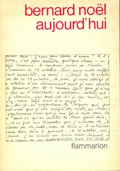 Livrenpoche : Bernard Noël aujourd'hui - Bernard Noël - Livre
