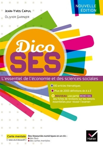 Livrenpoche : Dictionnaire d'économie et de sciences sociales - Jean-Yves Capul - Livre