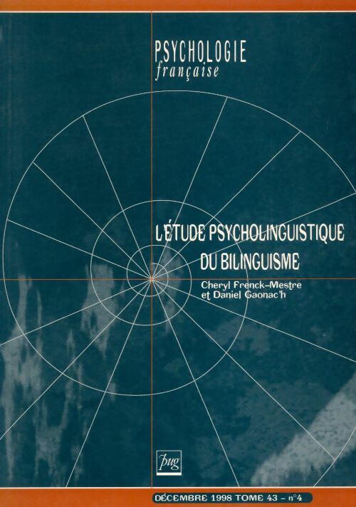 Livrenpoche : Etude psycholinguistique du bilinguisme - Collectif - Livre