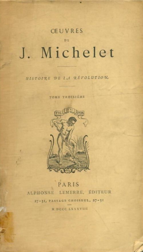 Livrenpoche : Histoire de la révolution Tome III - Jules Michelet - Livre