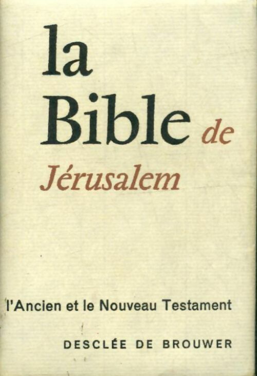 Livrenpoche : La Bible de Jérusalem - Ecole Biblique De Jérusalem - Livre