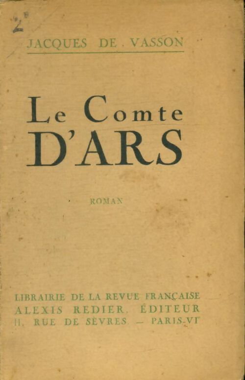 Livrenpoche : Le comte d'Ars - Jacques De Vasson - Livre