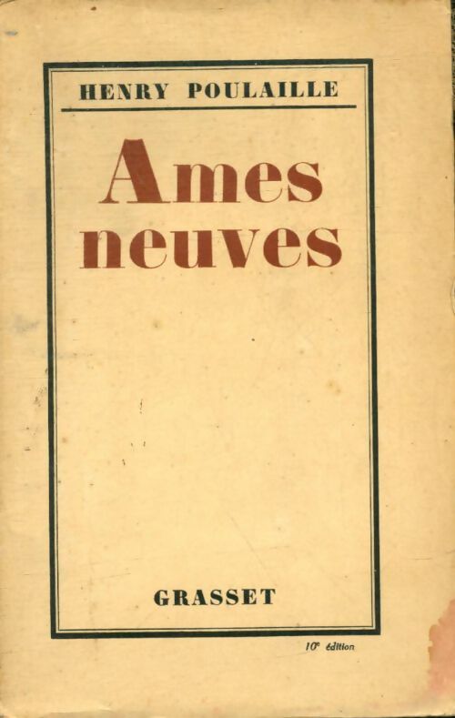 Livrenpoche : Âmes neuves - Henry Poulaille - Livre