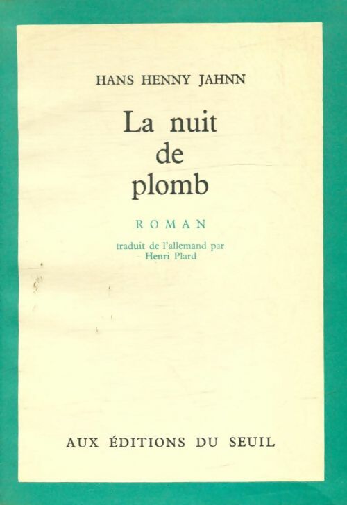 Livrenpoche : La nuit de plomb - Hans Jenny Jahnn - Livre