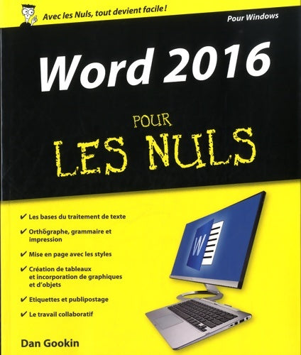 Livrenpoche : Word 2016 pour les nuls - Dan Gookin - Livre