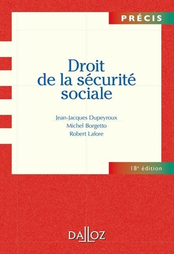 Livrenpoche : Droit de la sécurité sociale - Jean-Jacques Dupeyroux - Livre