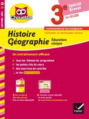 Livrenpoche : Histoire-géographie Éducation civique 3e : Cahier de révision et d'entraînement - Vanessa Lebrun - Livre