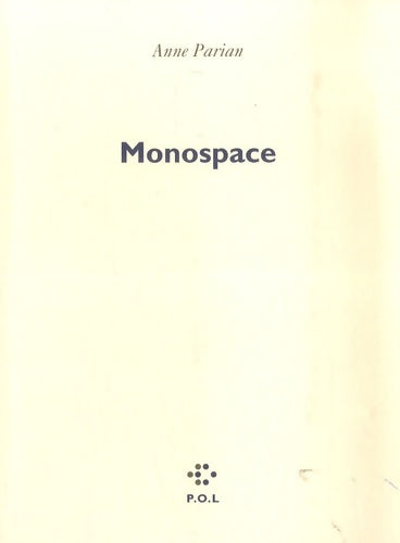 Livrenpoche : Monospace - Anne Parian - Livre