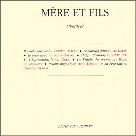 Livrenpoche : Mère et fils : Huit dialogues - Collectif - Livre