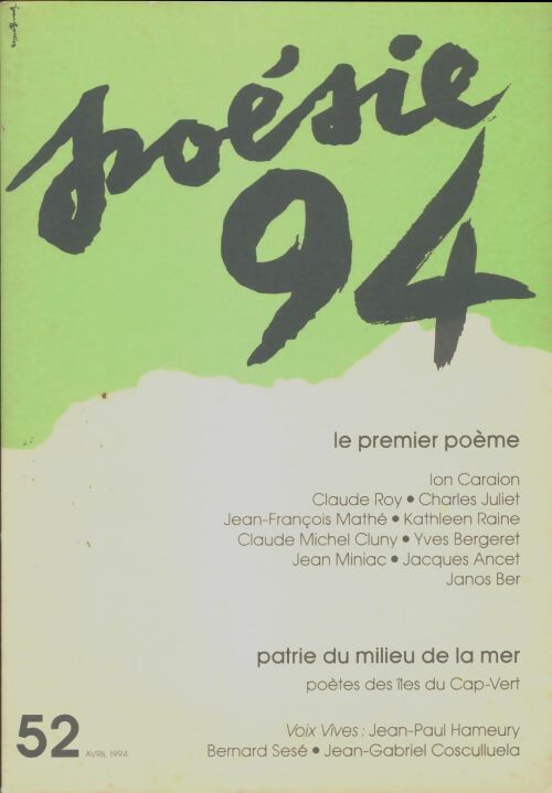Livrenpoche : Poésie 1994 n°52 - Collectif - Livre