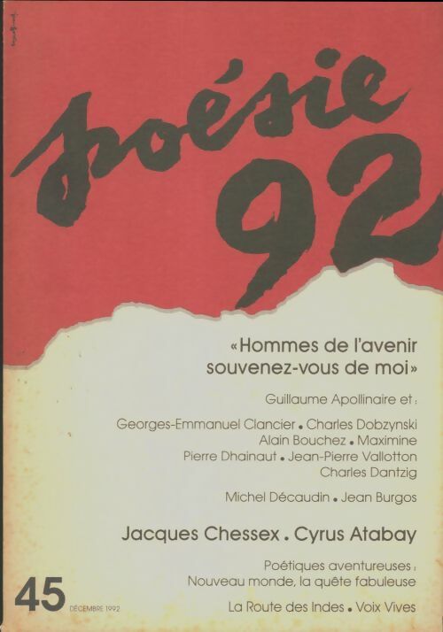 Livrenpoche : Poésie 92 n°45 - Collectif - Livre