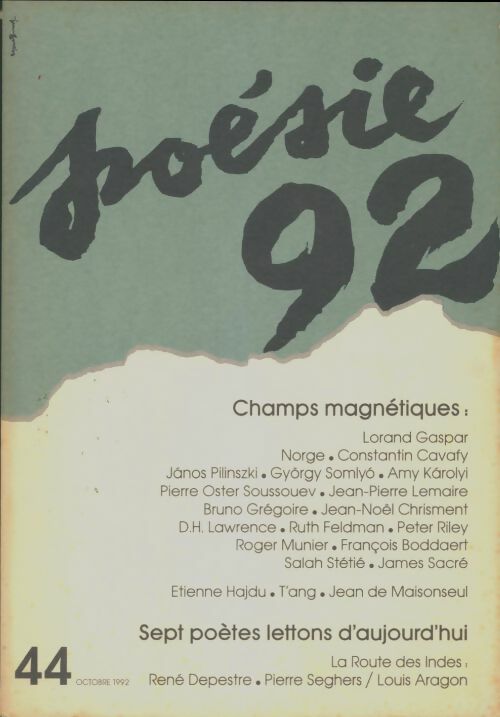 Livrenpoche : Poésie 92 n°44 - Collectif - Livre