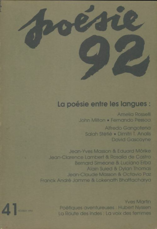 Livrenpoche : Poésie 92 n°41 - Collectif - Livre