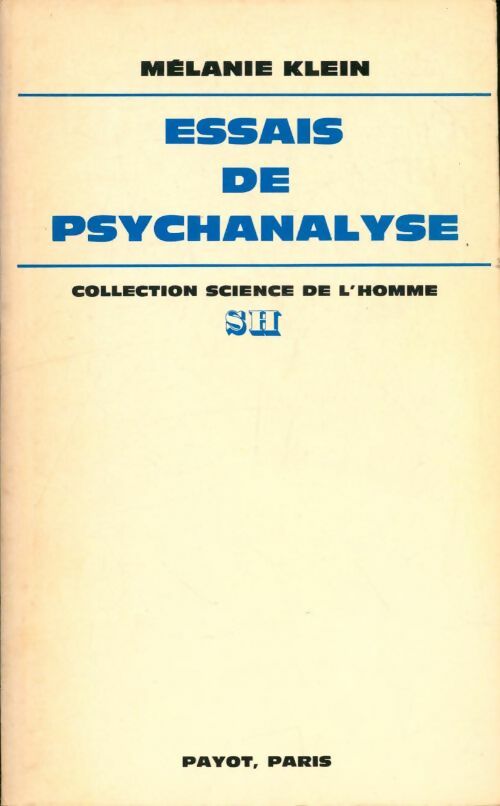 Livrenpoche : Essais de psychanalyse - Mélanie Klein - Livre