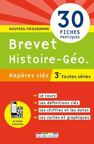 Livrenpoche : Brevet - histoire/géographie : 30 fiches pratiques - Collectif - Livre