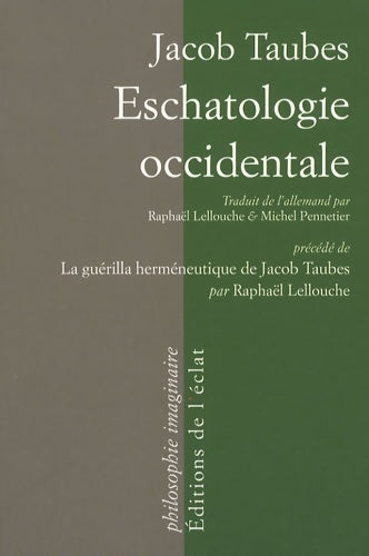 Livrenpoche : Eschatologie occidentale - Jacob Taubes - Livre