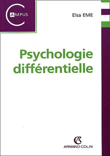 Livrenpoche : Psychologie différentielle - Elsa Eme - Livre