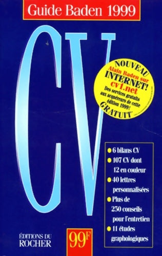 Livrenpoche : Guide baden 1999 : CV 6 bilans CV - Alain Baden - Livre