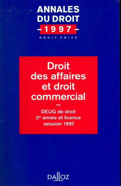 Livrenpoche : Droit des affaires et droit commercial - Collectif - Livre