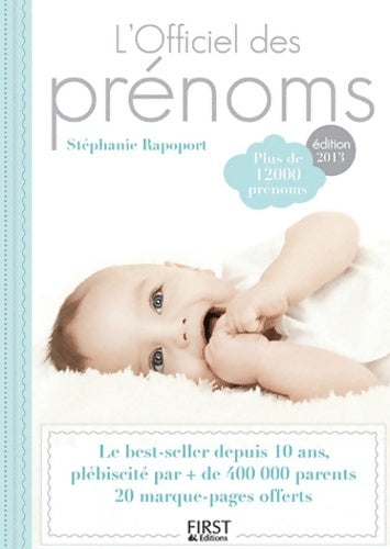 Livrenpoche : L'officiel des prénoms 2013 - Stéphanie Rapoport - Livre