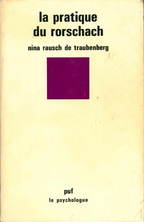 Livrenpoche : La pratique de Rorschach - Nina Rausch de Traubenberg - Livre