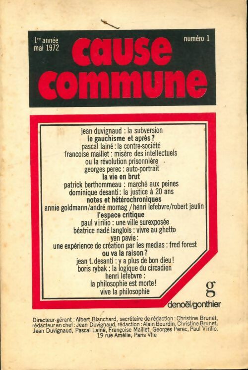 Livrenpoche : Cause commune n°1 - Collectif - Livre