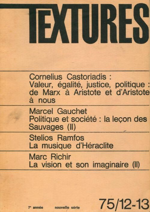 Livrenpoche : Textures n°75/12-13 - Collectif - Livre
