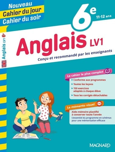 Livrenpoche : Anglais 6e - cours 150 exercices et aide-mémoire visuel - nouveau cahier du jour cahier du soir - Nicole De Vannoise - Livre