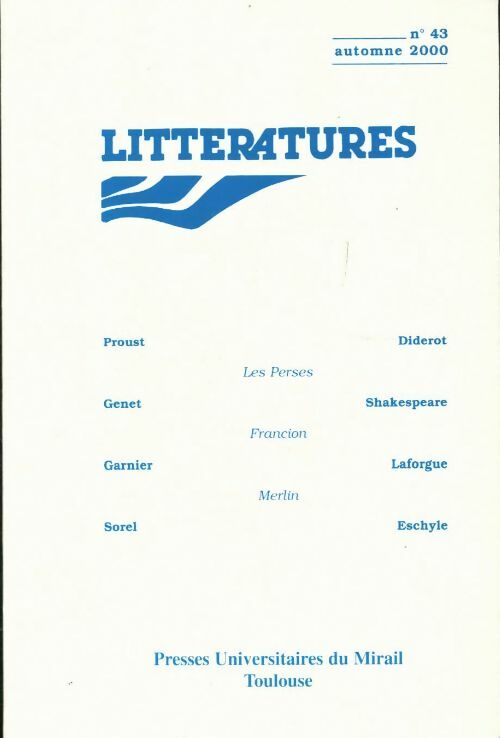 Livrenpoche : Agrégation 2001 : Littératures 43 - Collectif - Livre