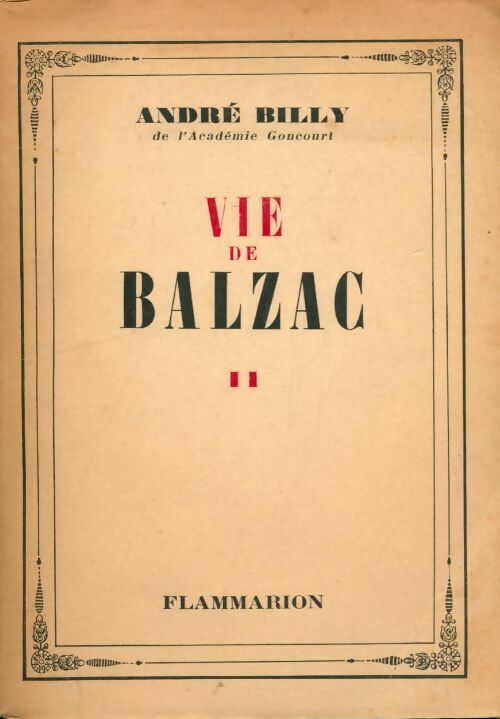 Livrenpoche : Vie de Balzac Tome II - André Billy - Livre