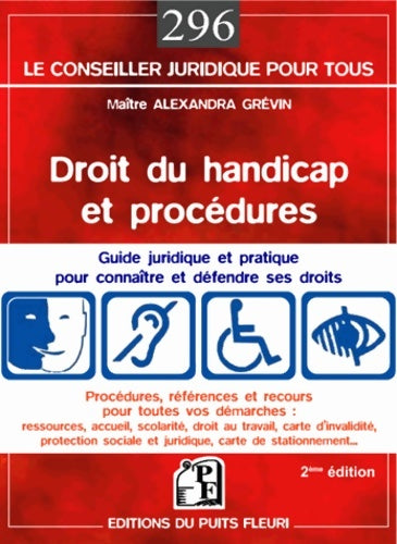 Livrenpoche : Droit du handicap et procédures - Alexandra Grévin - Livre