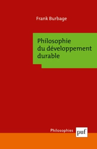 Livrenpoche : Philosophie du développement durable - Frank Burbage - Livre
