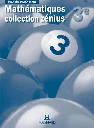 Livrenpoche : 3e zenius livre du professeur - Jean Claude Perrinaud - Livre