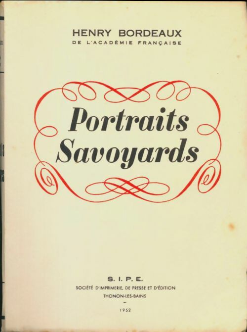 Livrenpoche : Portraits savoyards - Henri Bordeaux - Livre