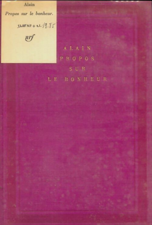 Livrenpoche : Propos sur le bonheur - Alain - Livre