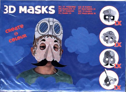 Livrenpoche : 3D masks - Collectif - Livre