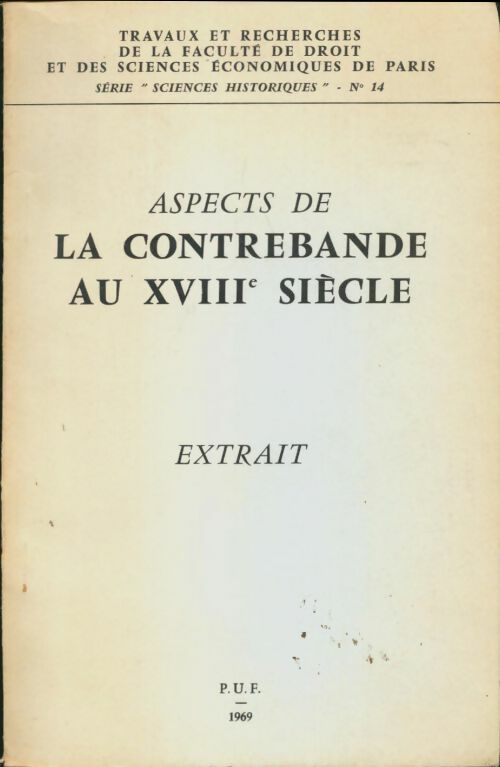 Livrenpoche : Aspects de la contrebande au XVIIIe siècle. Extrait - Collectif - Livre